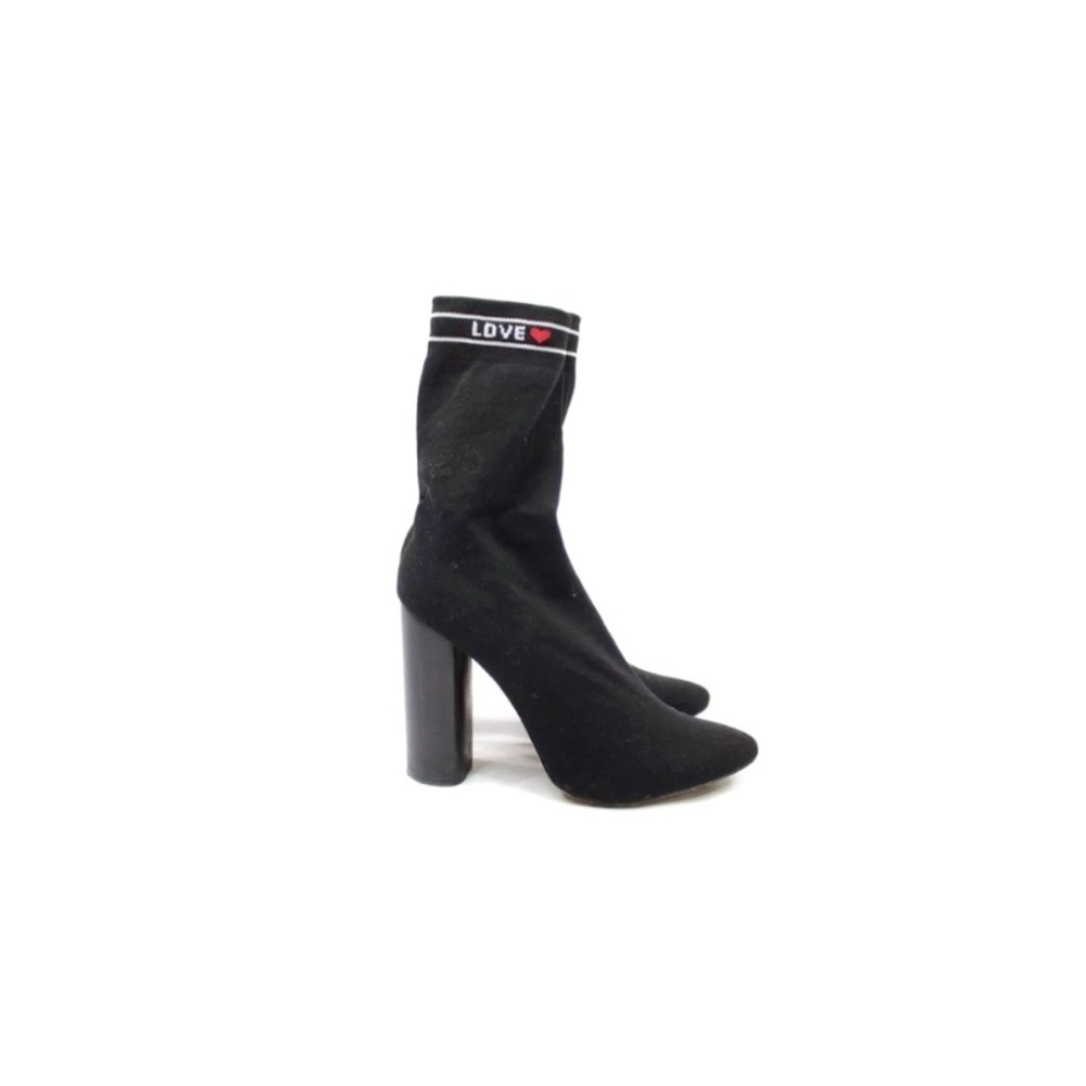 ALDO Lovelyy “Love” Knit Block Heel Sock Boots - Picture 1 of 12